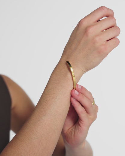 Crystal Bangle in Gold