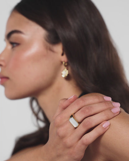 Chunky Moonstone Ring