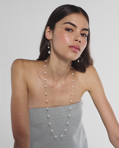 Pearl Ball Chain Necklace