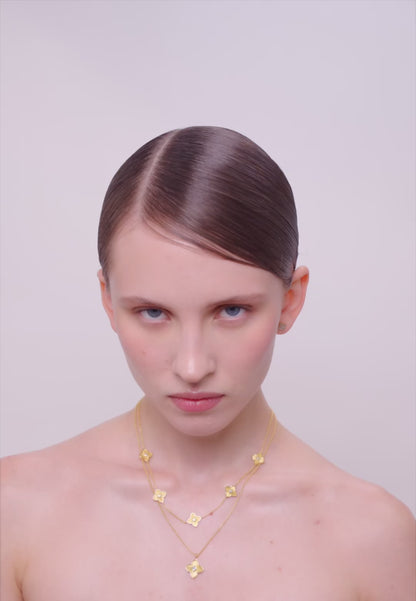 Primrose Mother-Of-Pearl Studs In Gold