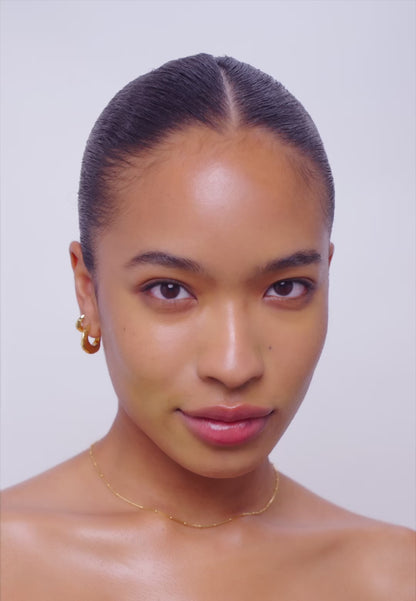 Aurum Mini Molten Hoops In Gold