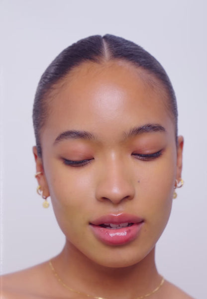 Polaris Star Coin Drop Hoops In Gold