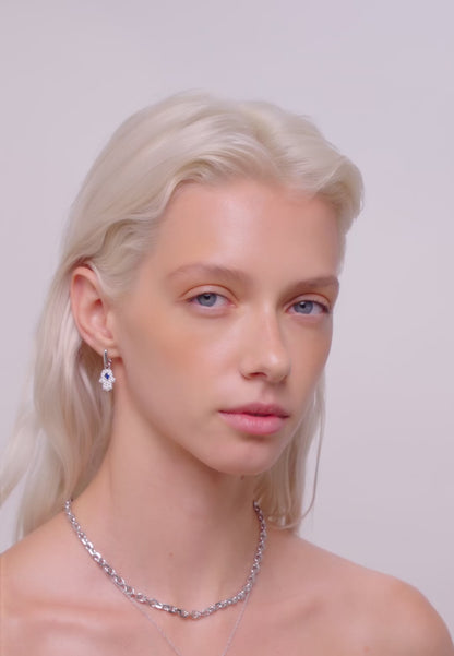 Oval Hoops In Silver