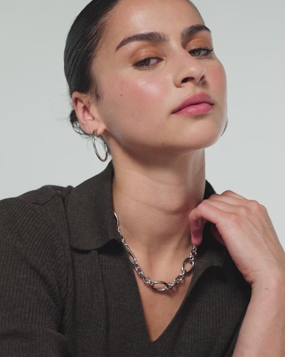 Chunky Chain Necklace in Silver