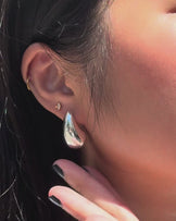 Teardrop Stud Earrings in Silver