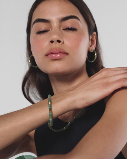 Semi-Precious Shell Stretch Bracelet