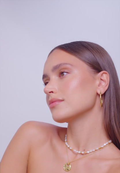 Slim Aurum Hoops In Gold