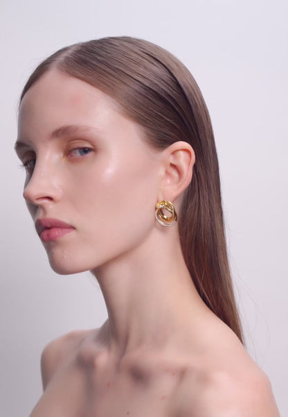 Entwined Knot Statement Pavé Studs