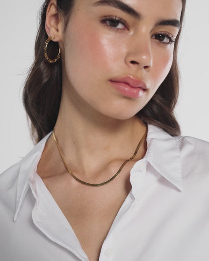 Snake Chain Necklace in Gold