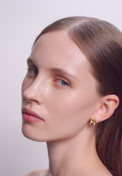 Entwined Knot Studs In Gold